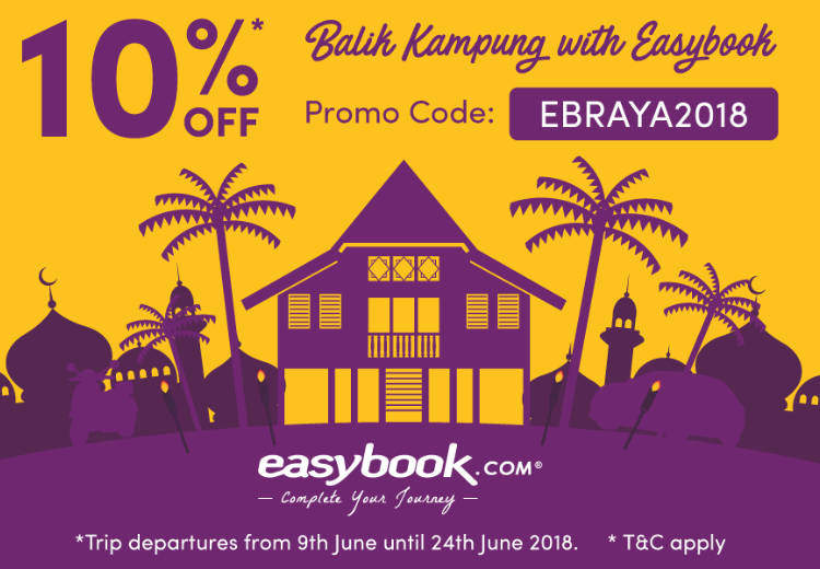 Easybook 10% Off Balik Kampung Trips