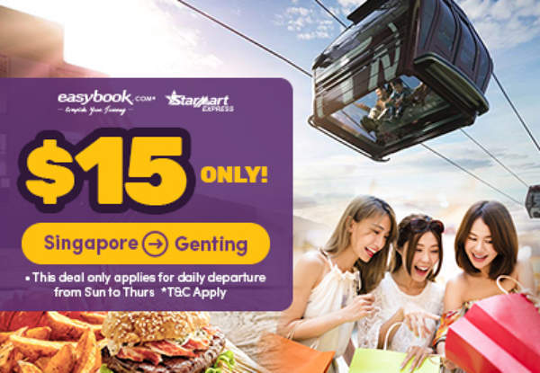 SGD15 Bus Ticket from Singapore to Genting Highlands