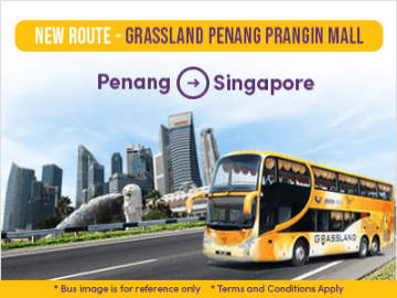 Express Bus from Prangin Mall, Penang to Singapore
