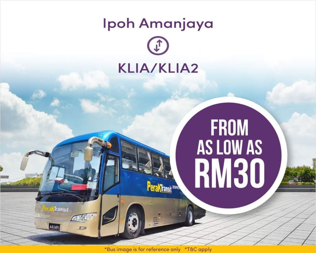 Perak Transit Express Bus from Ipoh Amanjaya to KLIA/KLIA2