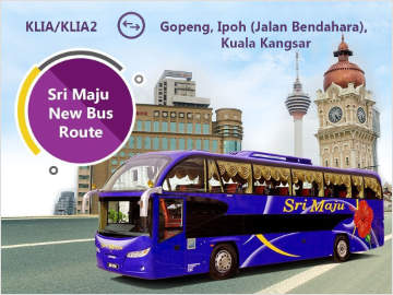 Sri Maju bus from KLIA/KLIA2 to Gopeng, Ipoh & Kuala Kangsar