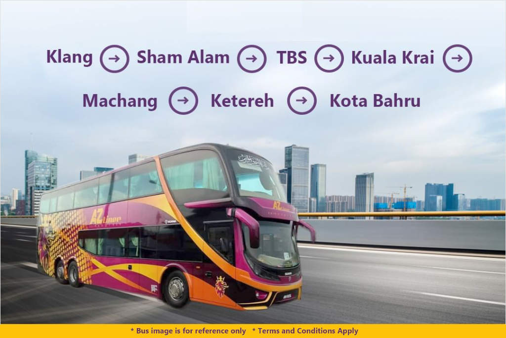 Klang to Kota Bahru Bus by AZ Liner