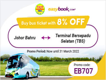 8% off 707-Inc bus tickets between JB and TBS