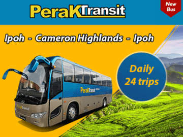 Ipoh to Cameron Highlands Bus Ticket Available Online