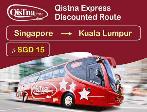 Qistna Express Promo: Singapore to Kuala Lumpur fr SGD15