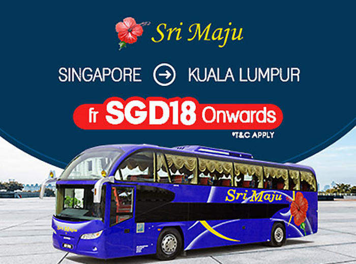 Sri Maju Bus Ticket From Singapore To Kuala Lumpur Fr 18