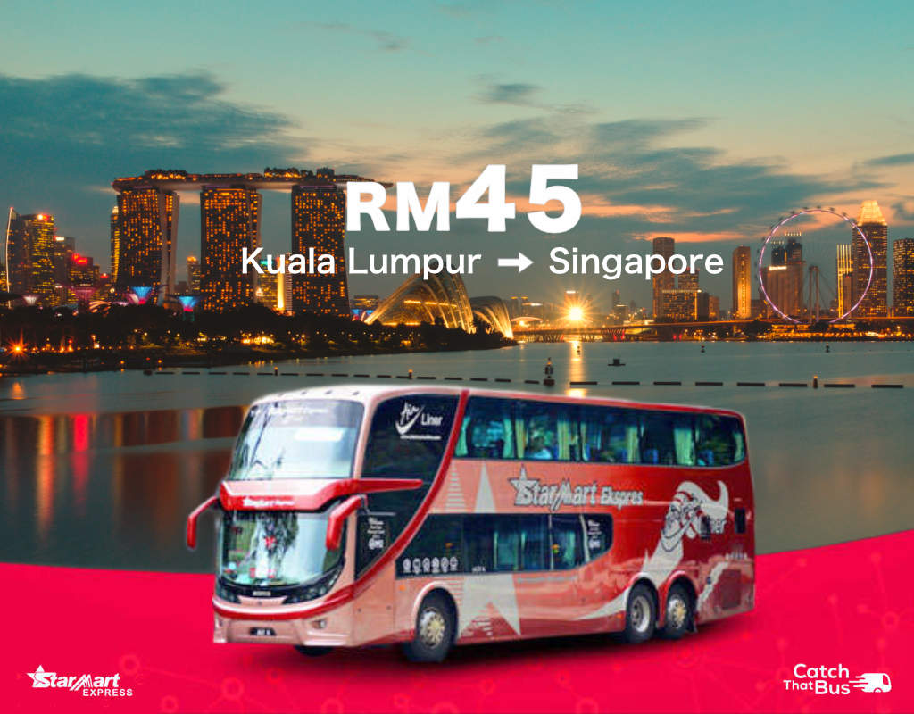 Starmart Express is offering cheap bus tickets from KL to Singapore at RM45 via CatchThatBus.com