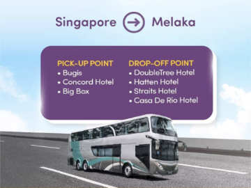 Bus to Malacca from Bugis MRT, Orchard Road & Big Box