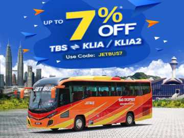 7% off JetBus trips between TBS and KLIA/KLIA2