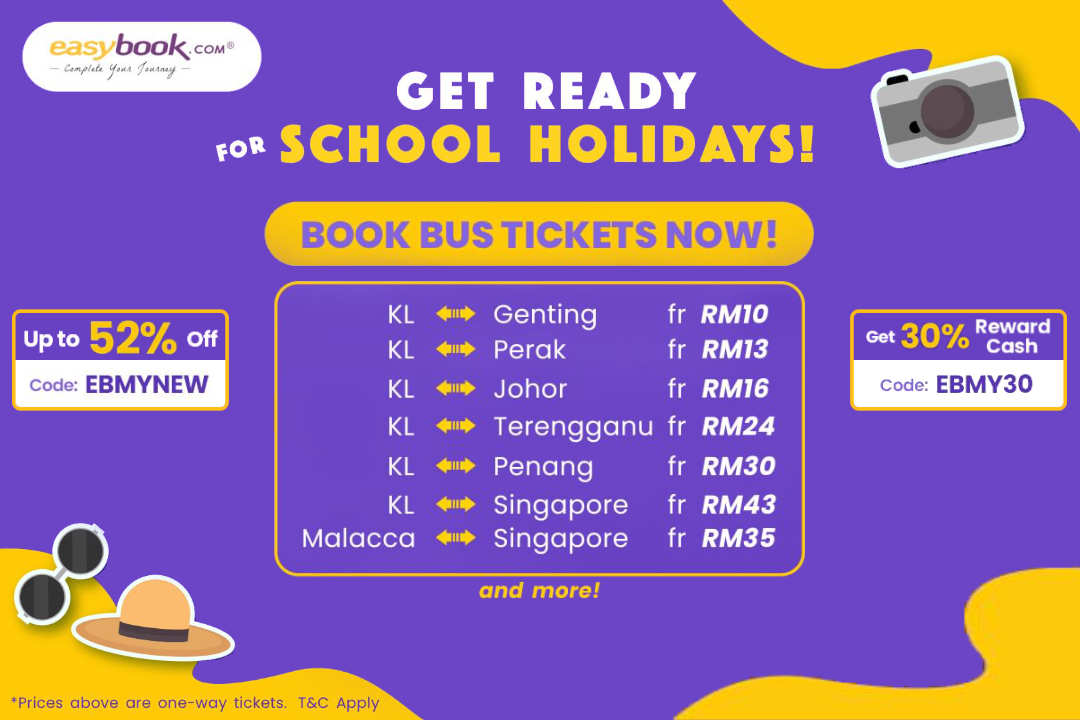 2023 School Holidays Bus Tickets Promo by Easybook.com