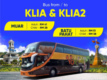 YOYO Express from Muar & Batu Pahat to KLIA/KLIA2