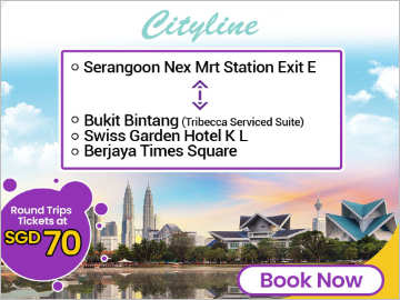 Serangoon NEX MRT Station to Kuala Lumpur by Cityline
