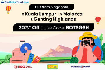 20% Off Bus to Kuala Lumpur, Malacca and Genting Highlands