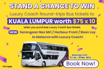 Buy and Win Luxury Coach Bus Tickets to Kuala Lumpur