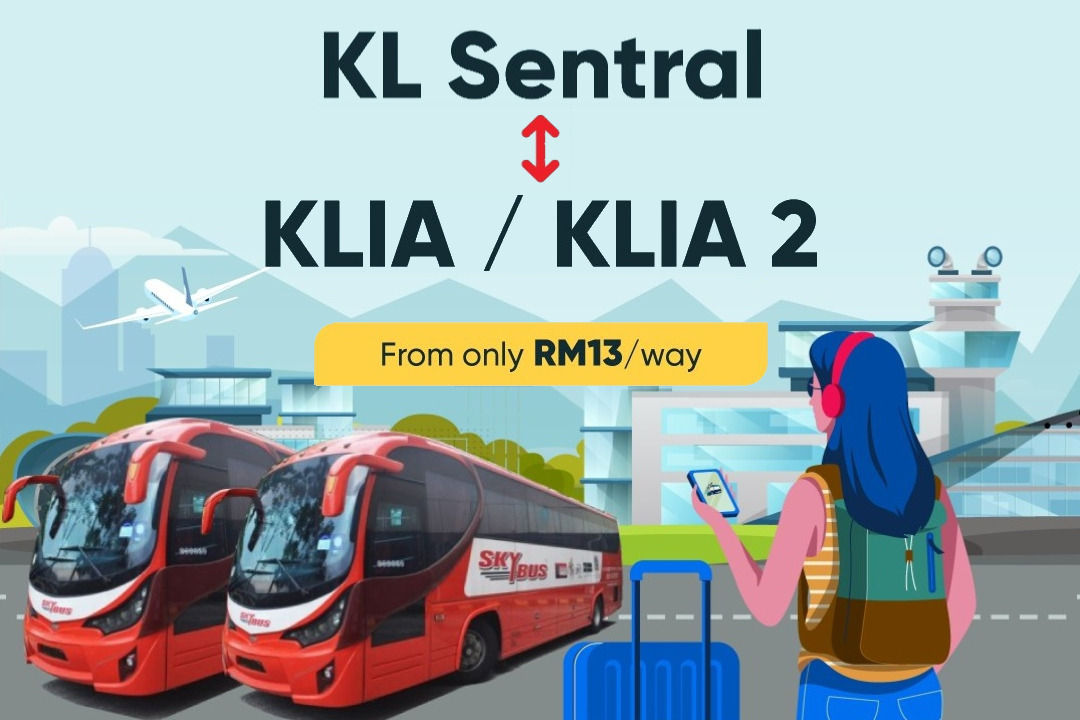 SkyBus from KL Sentral to KLIA/KLIA2