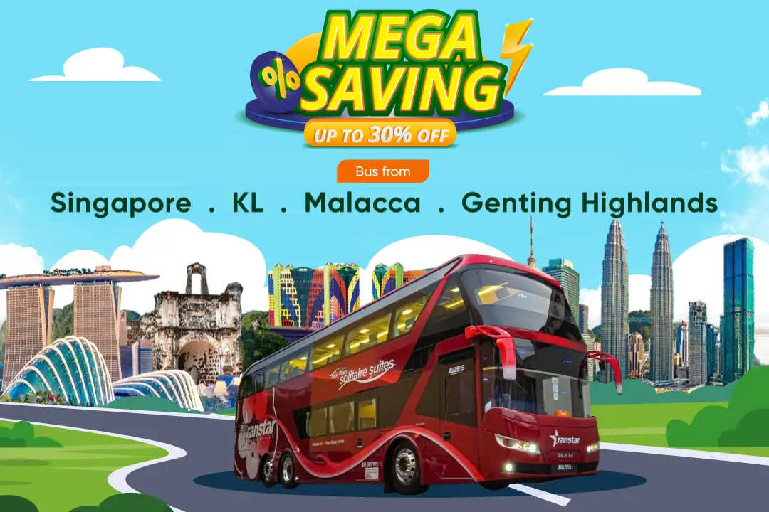 Mega Saving up to 30% off Transtar Travel bus tickets
