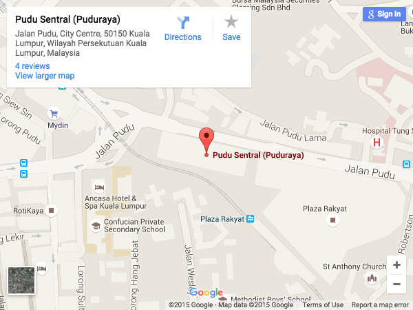 Pudu Sentral Location Map